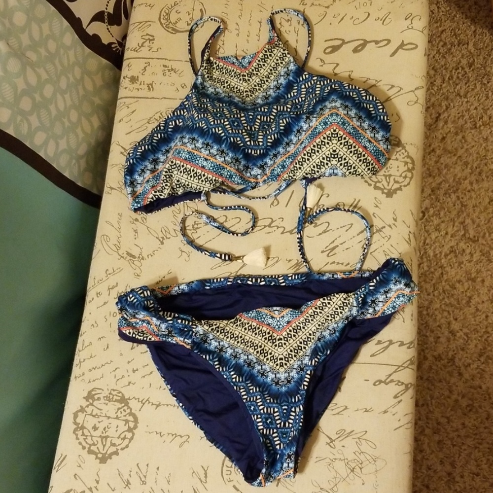 Beautiful lucky brand bikini top and bottom